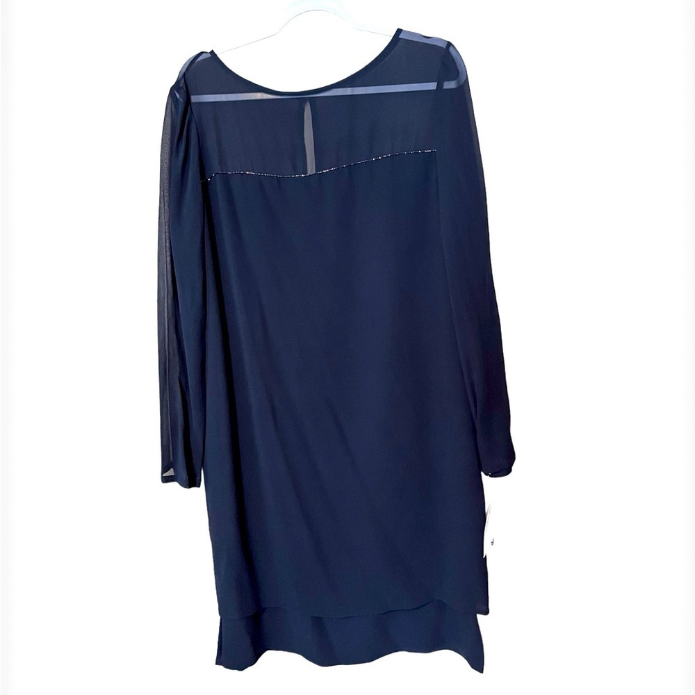 DANA BUCHMAN 100% Silk Sheer Sleeve Dress